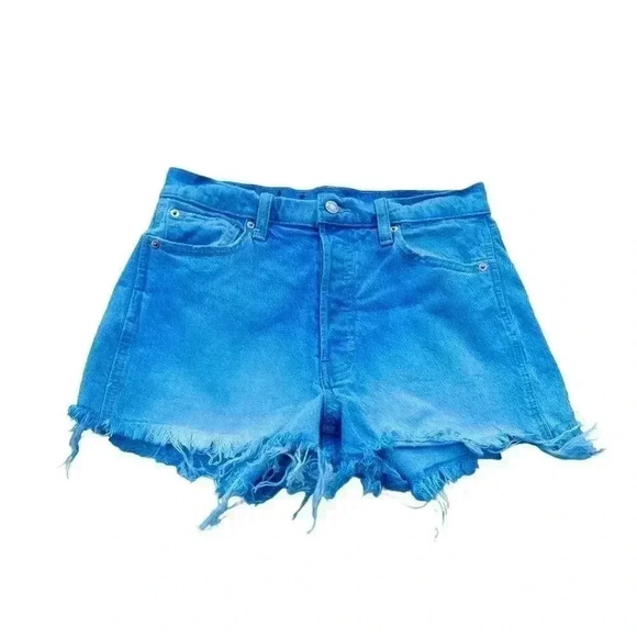 Women’s Gap Cheeky Shorts High Rise Distressed •Size 6•Light Wash•Botton Fly• - Picture 11 of 11